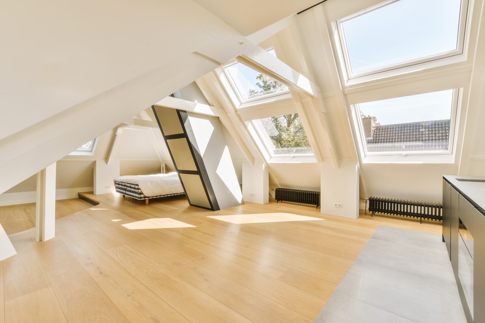 beautiful loft conversion with laminated flooring